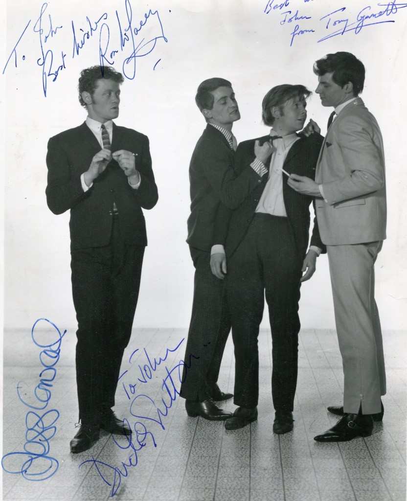 Dudley Sutton, Tony Garnett, Ronald Lacey and Jess Conrad