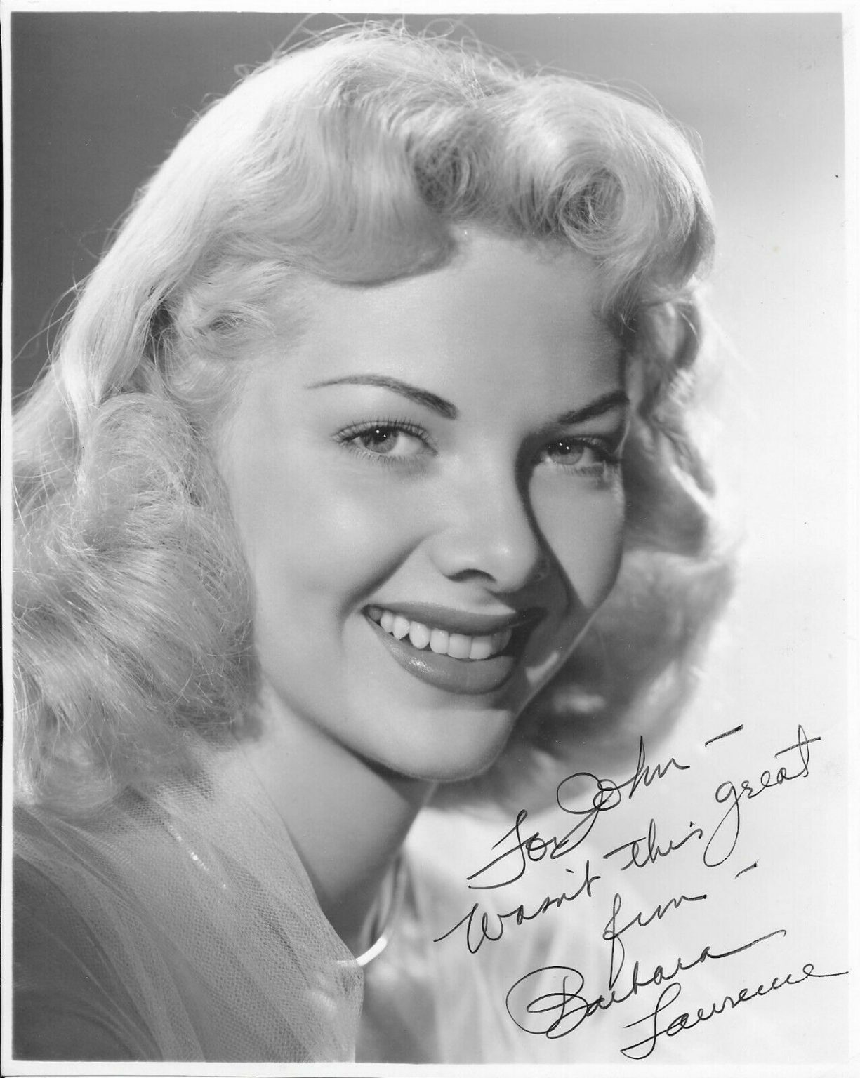 Barbara Lawrence Movies & Autographed Portraits Through The Decades